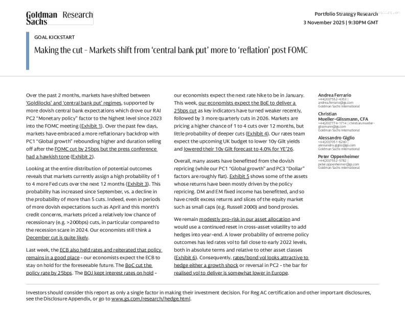 降息——美联储会议后市场从‘央行看跌期权’更多转向‘再通胀’