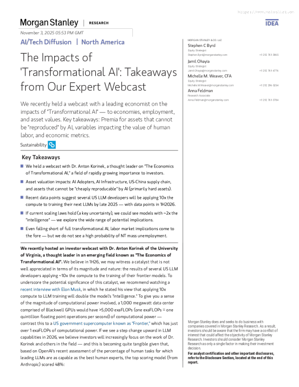变革性人工智能的影响：专家网络研讨会要点