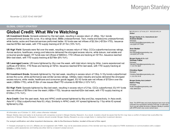 全球信贷：我们关注的要点