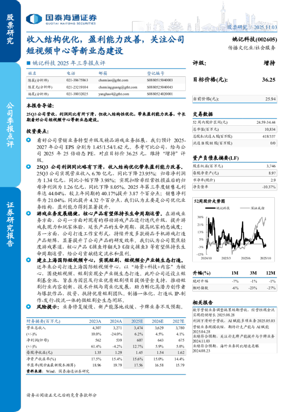 收入结构优化，盈利能力改善，关注公司短视频中心等新业态建设