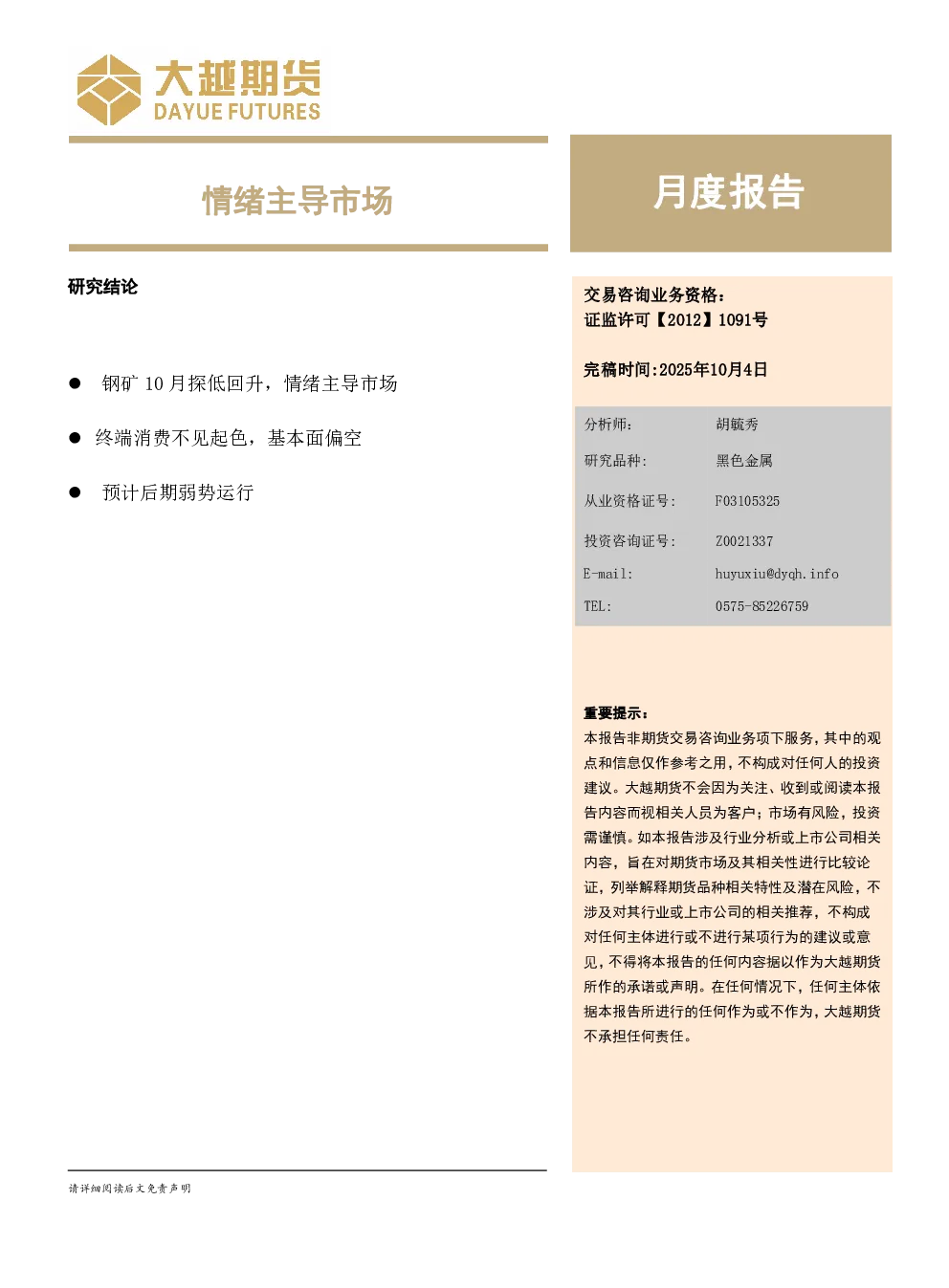 报告封面