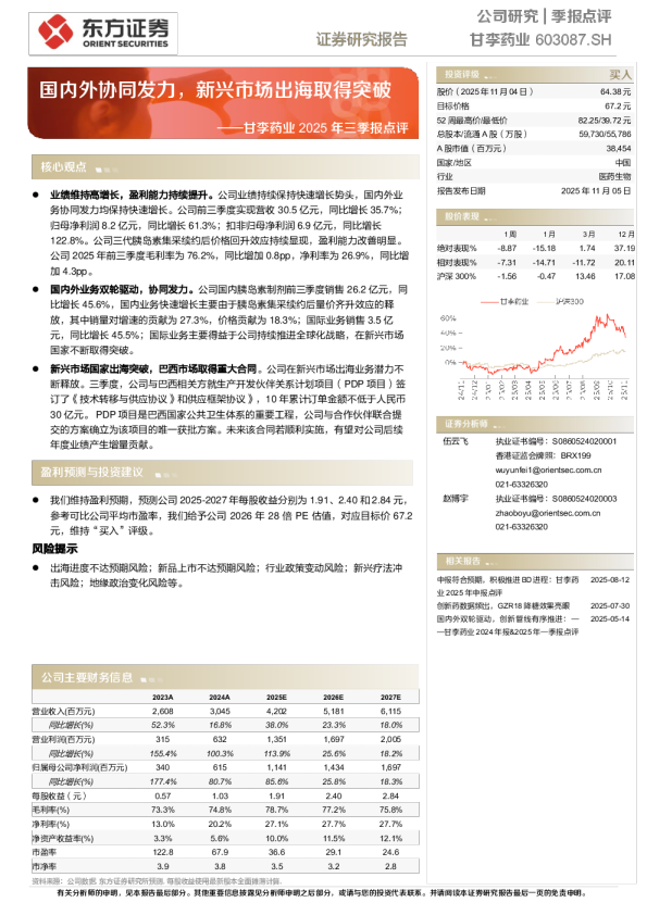2025年三季报点评:国内外协同发力,新兴市场出海取得突破