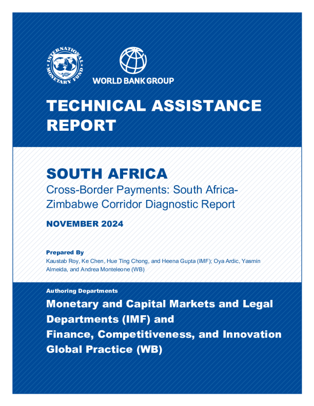 南非：技术援助报告跨境支付：南非-津巴布韦走廊诊断报告