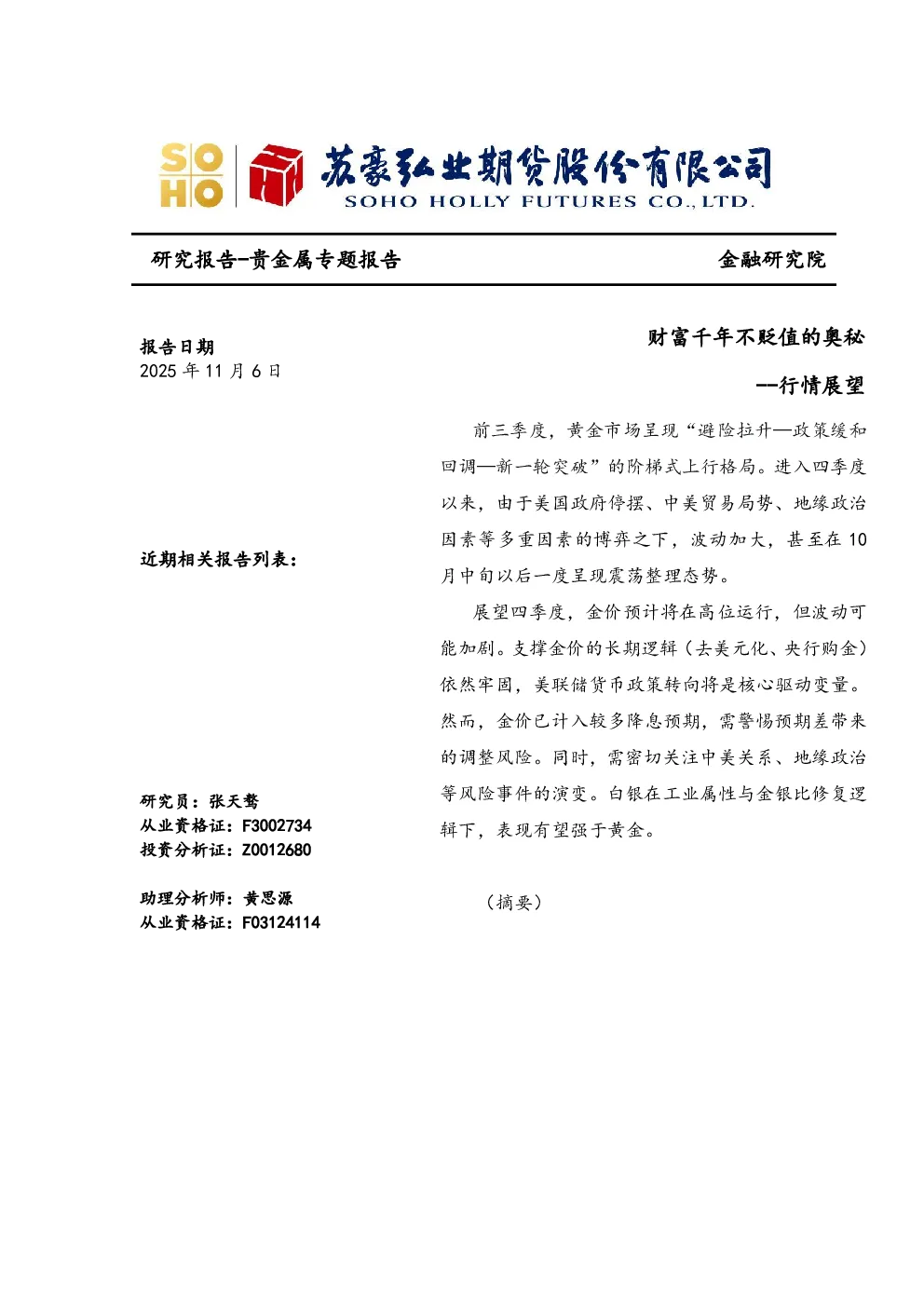 报告封面