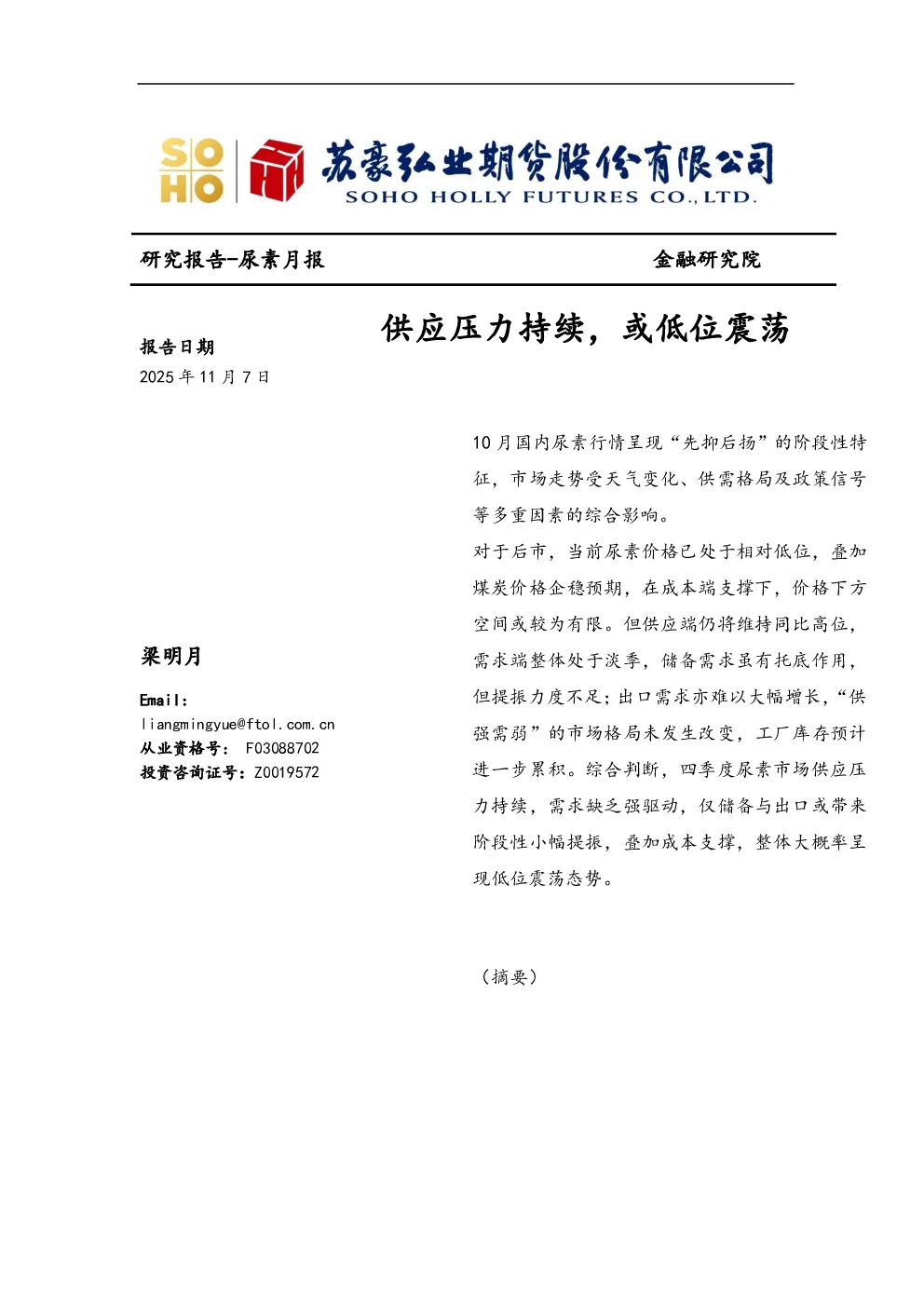 报告封面