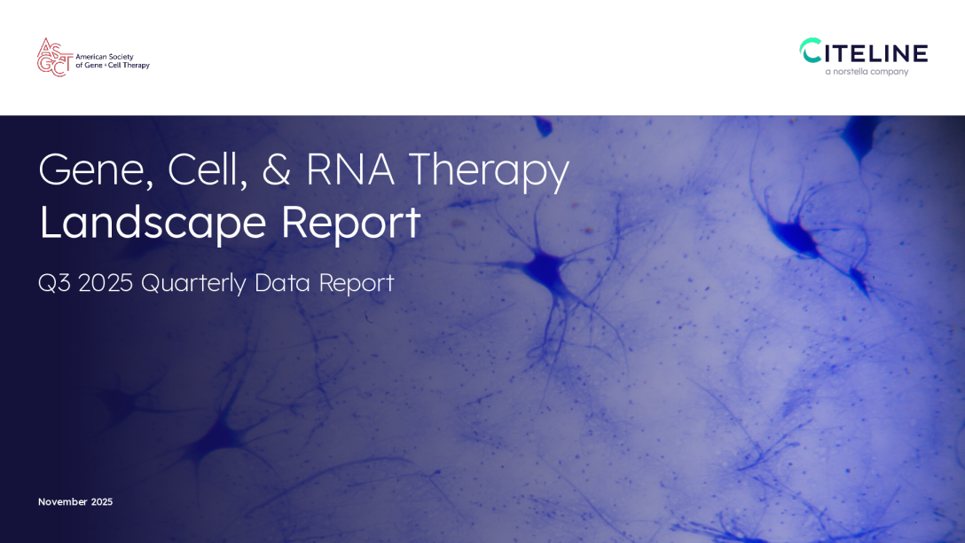 2025年第三季度数据报告：基因、细胞和RNA治疗前景报告
