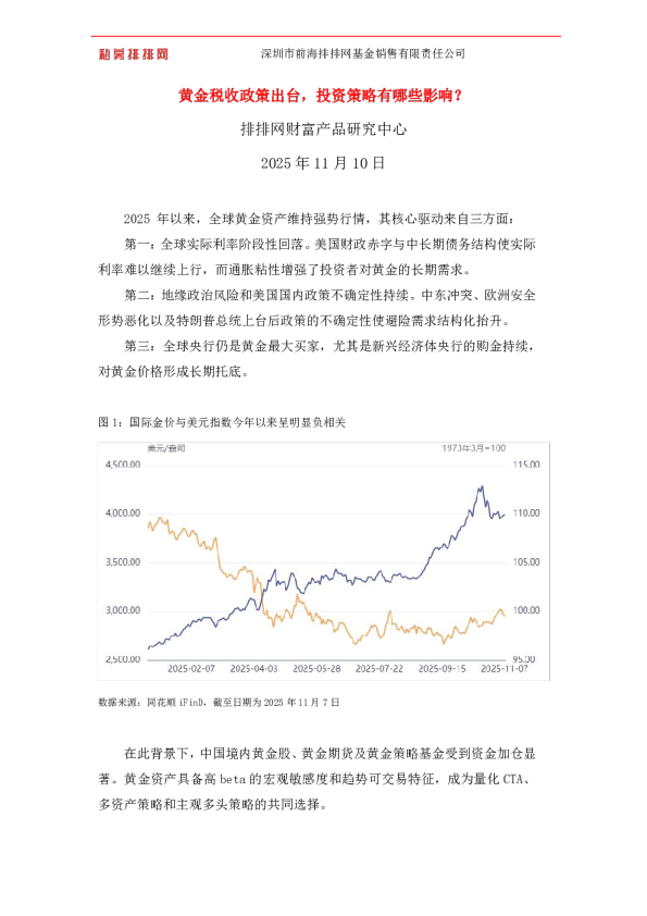 黄金税收政策出台，投资策略有哪些影响？