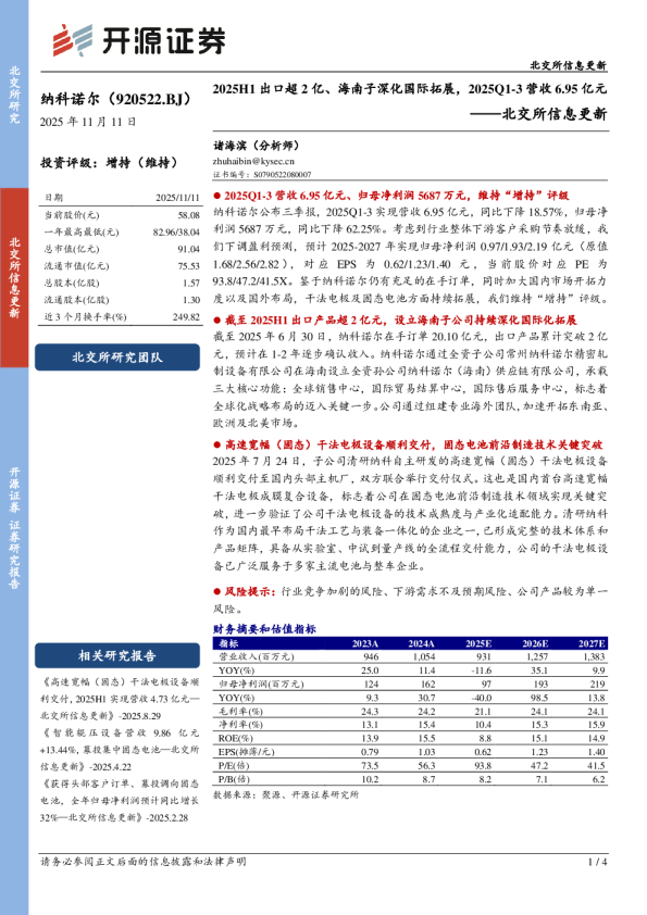 北交所信息更新