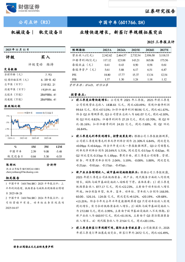 业绩快速增长,新签订单规模拓展突出-2025三季报点评