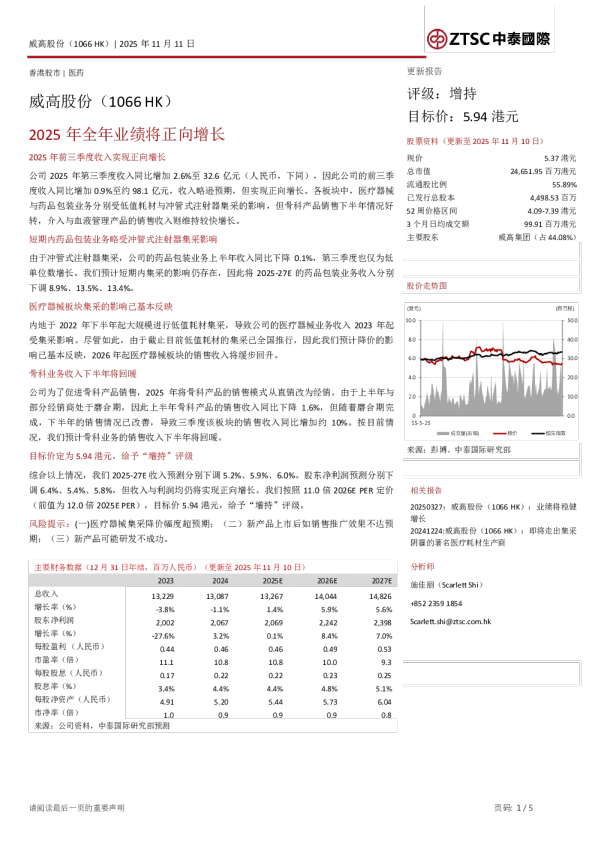 2025年全年业绩将正向增长