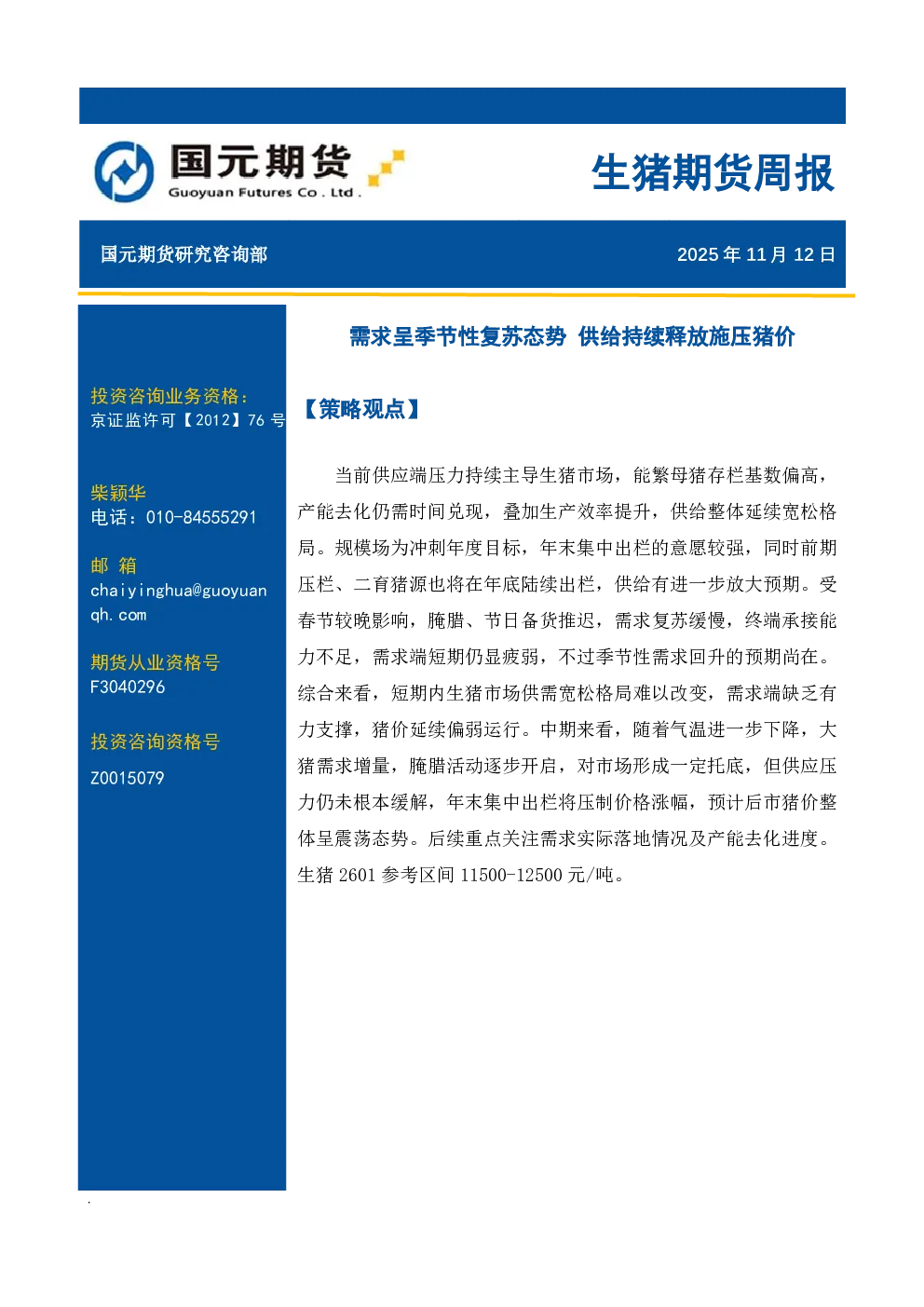 报告封面