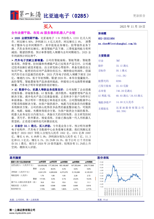 全年业绩平稳，布局AI服务器和机器人产业链