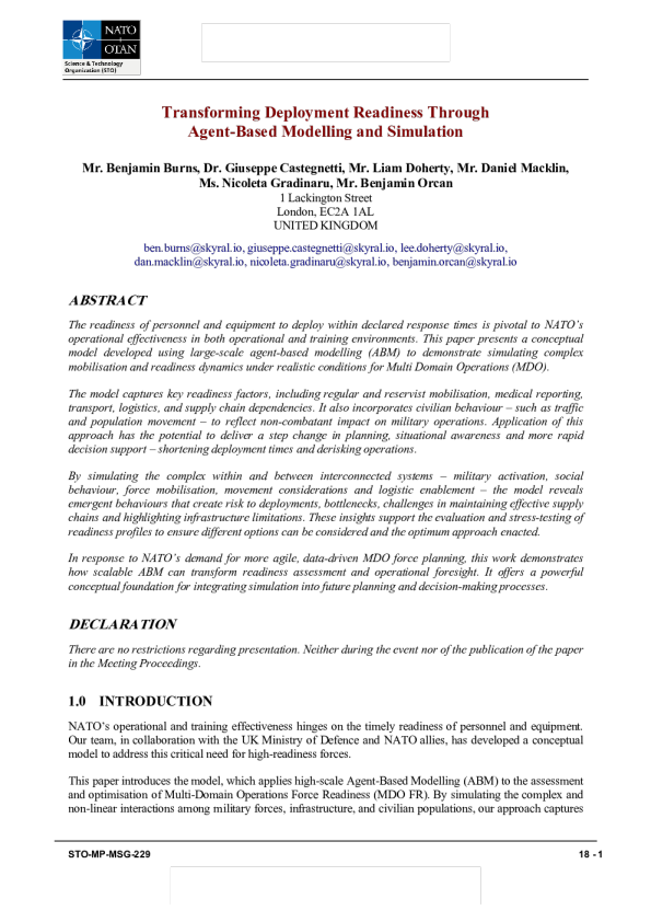 运用基于智能体的建模与仿真转变部署准备状态