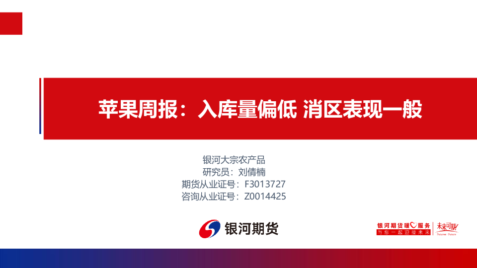 苹果周报：入库量偏低 消区表现一般