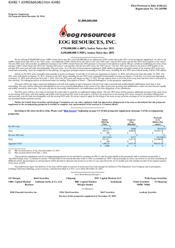 EOG能源美股招股说明书(2025-11-21版)