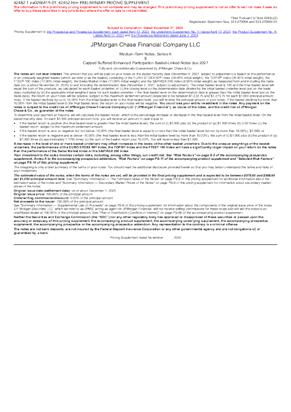 摩根大通美股招股说明书(2025-11-21版)