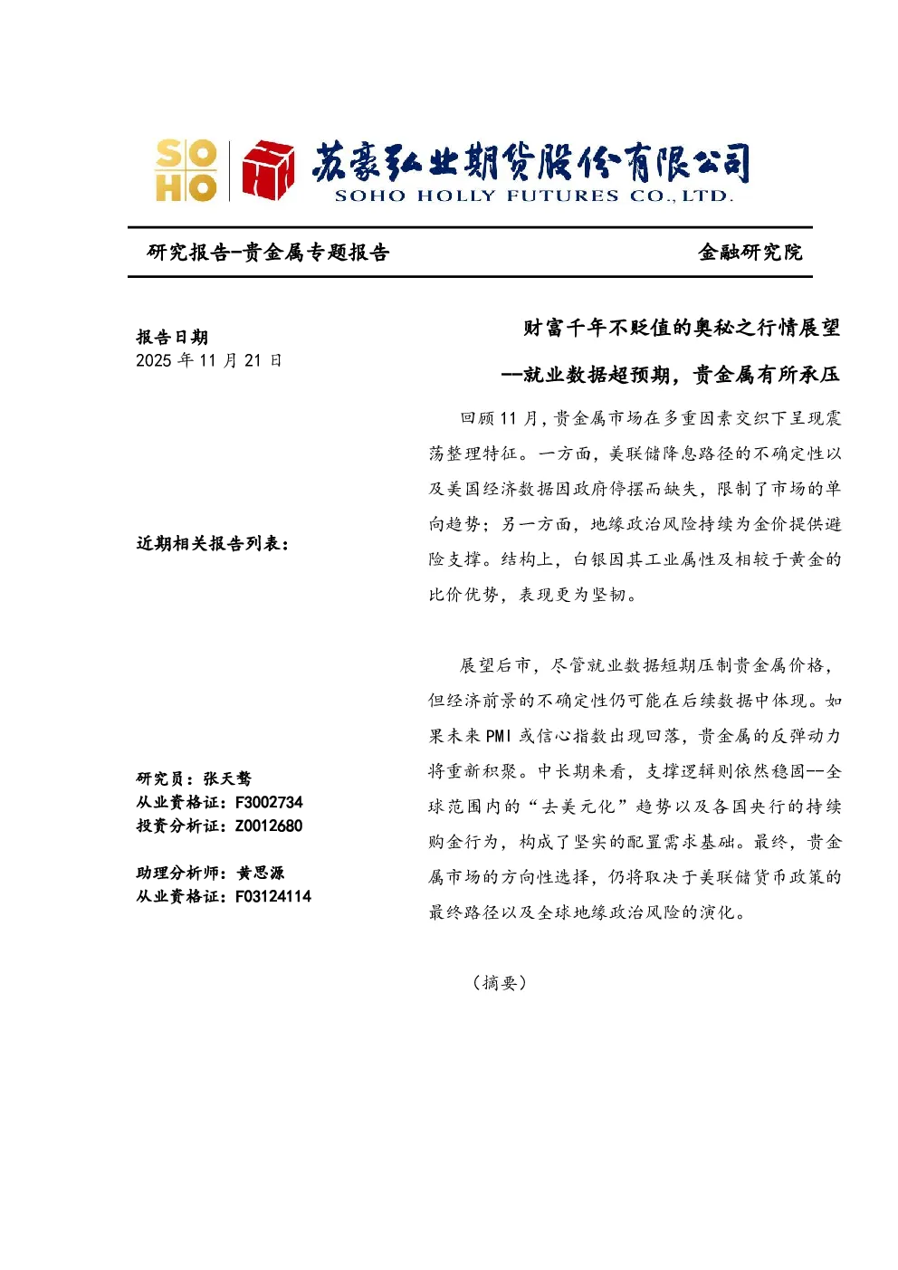 报告封面