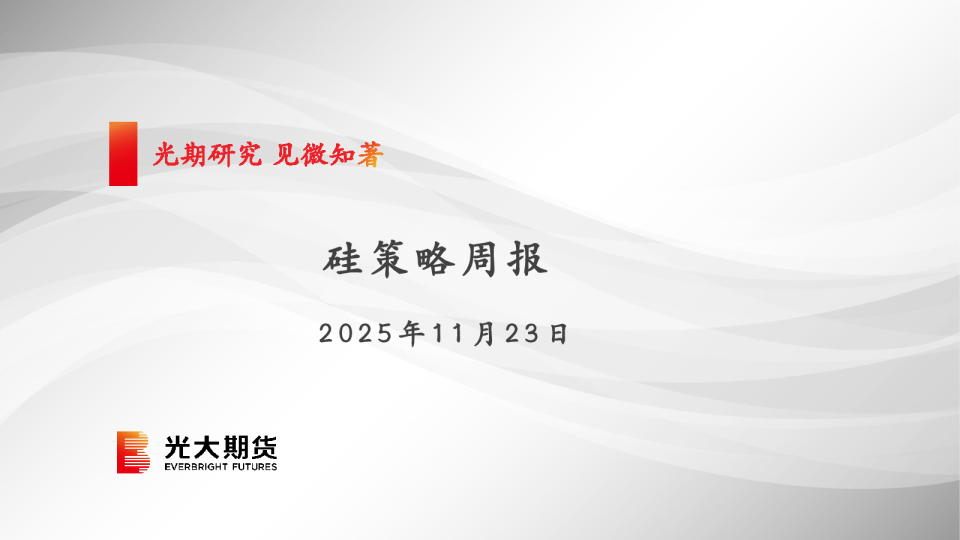 硅策略周报