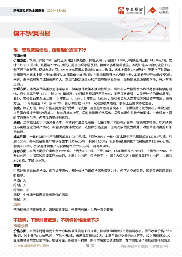 镍不锈钢周报