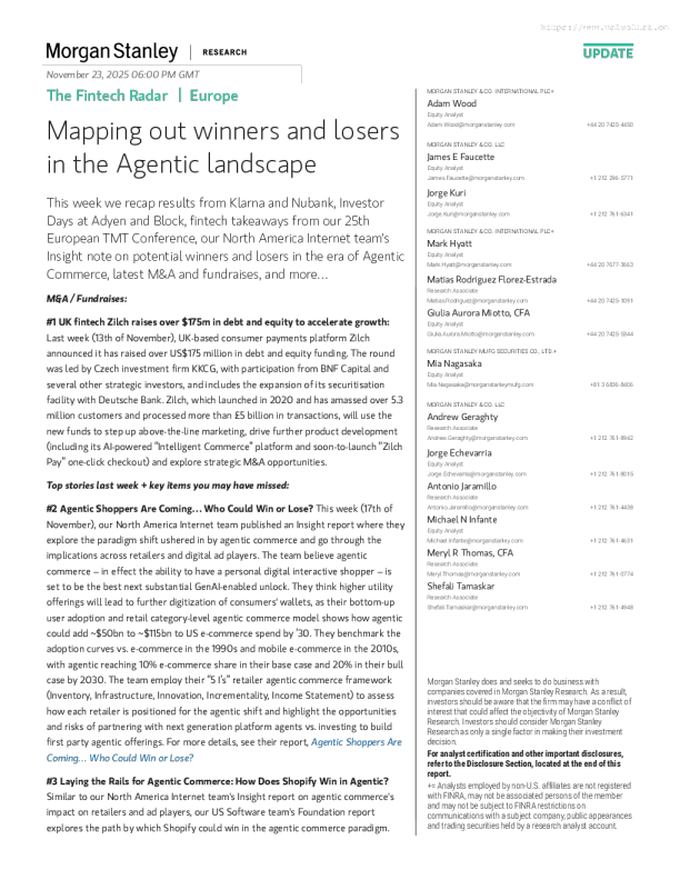 欧洲金融科技雷达：绘制代理格局中的赢家与输家