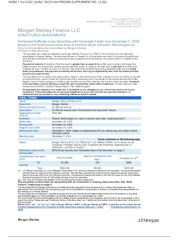 摩根士丹利美股招股说明书(2025-11-24版)