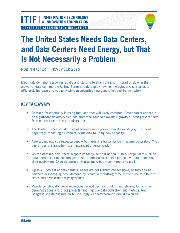 美国需要数据中心，数据中心需要能源，但这不一定是问题