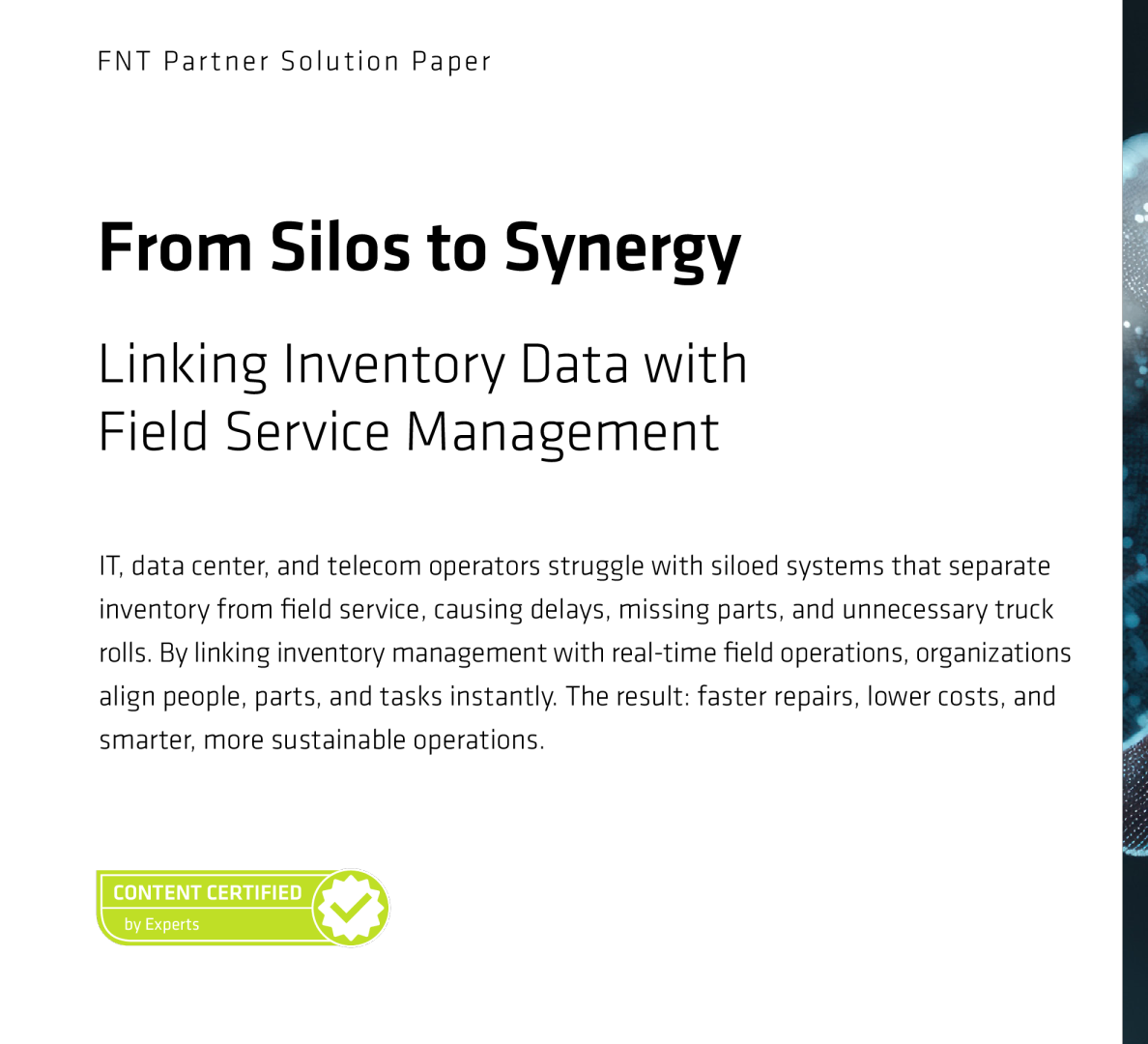 从孤岛到协同：库存数据与现场服务管理的联动