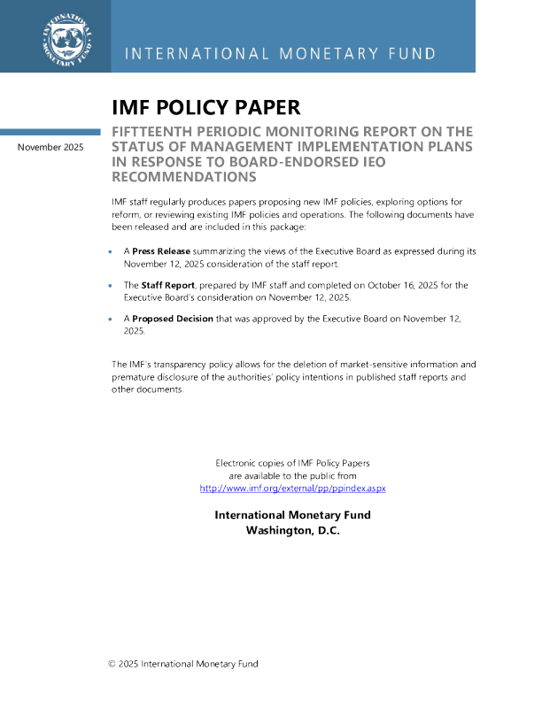 根据董事会认可的IEO建议提交的关于管理实施计划状况的第十五次定期监测报告