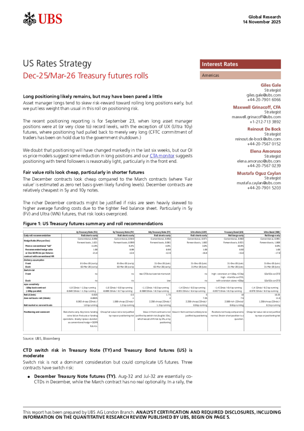 美国利率策略_ 12月25日至3月26日美国国债期货滚动_ Gal…-11887922