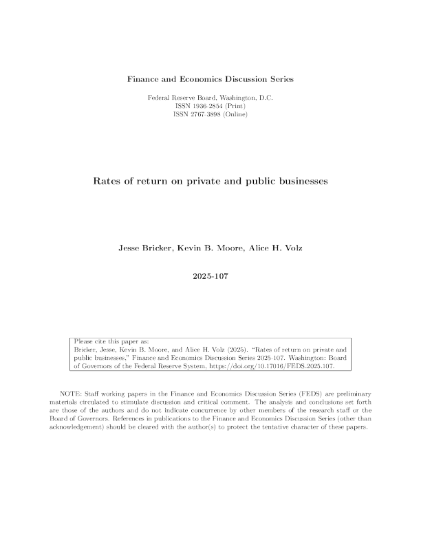 私营和公共企业的回报率