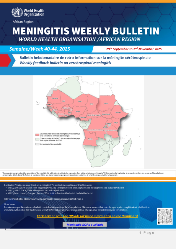 脑膜炎公报2025年9月29日至11月2日