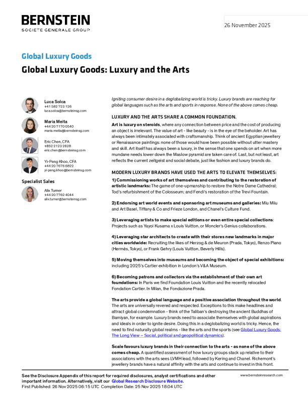 全球奢侈品：奢侈品与艺术