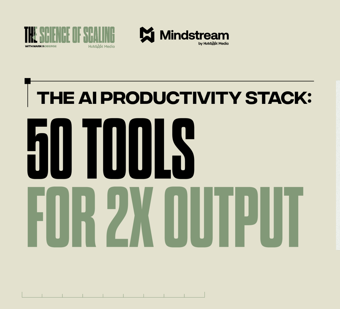 50种人工智能工具，让你的生产力翻倍[TSOS x Mindstream]