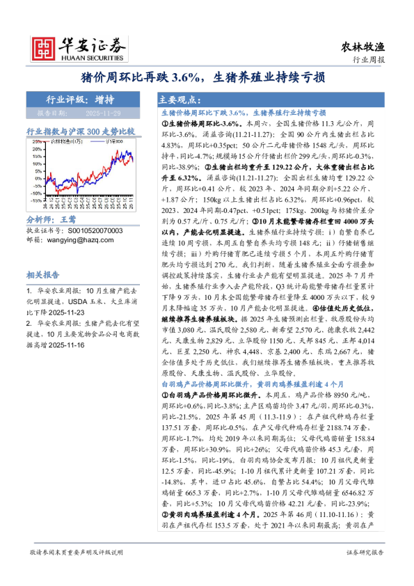 猪价周环比再跌3.6%，生猪养殖业持续亏损
