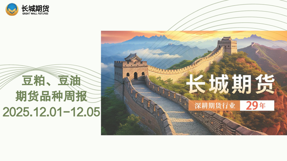 豆粕、豆油期货品种周报