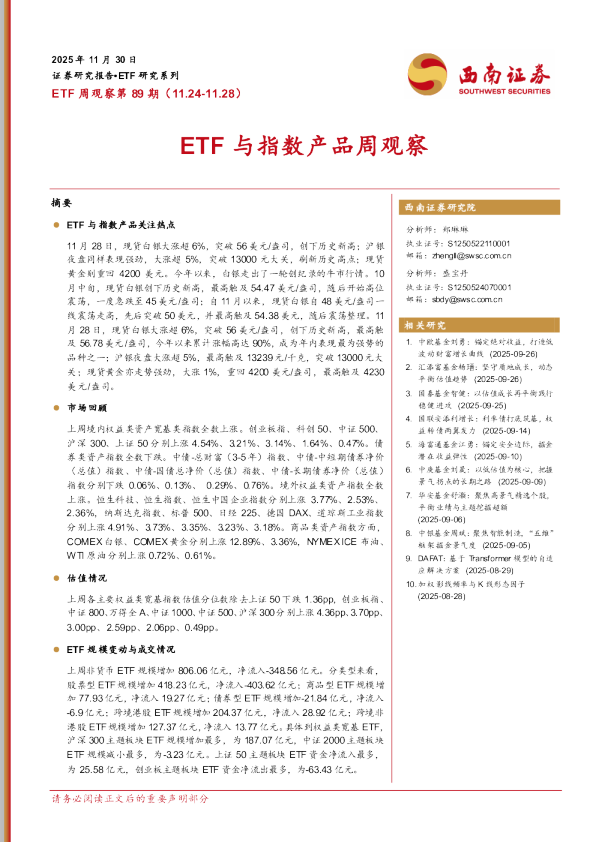 ETF周观察第89期（11.24-11.28）