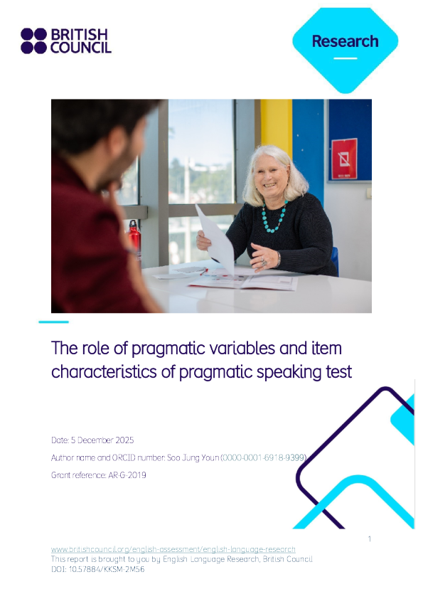 语用变量和语用口语测试项目特征的作用