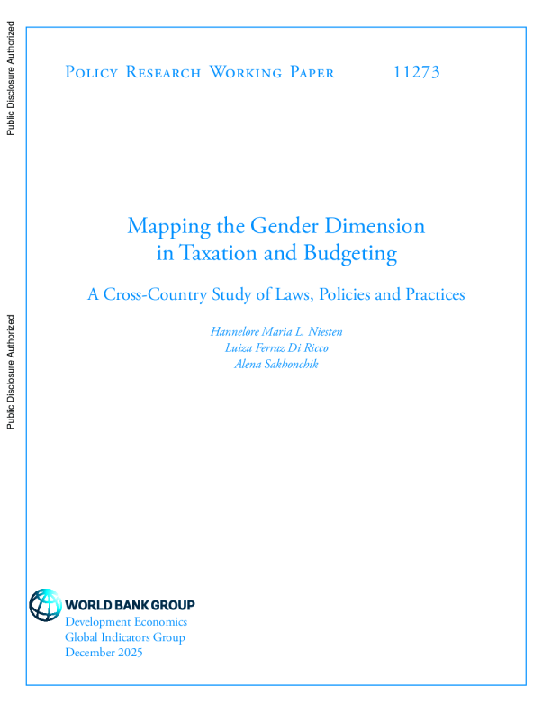 绘制税收和预算中的性别维度：法律、政策和实践的跨国研究（英）