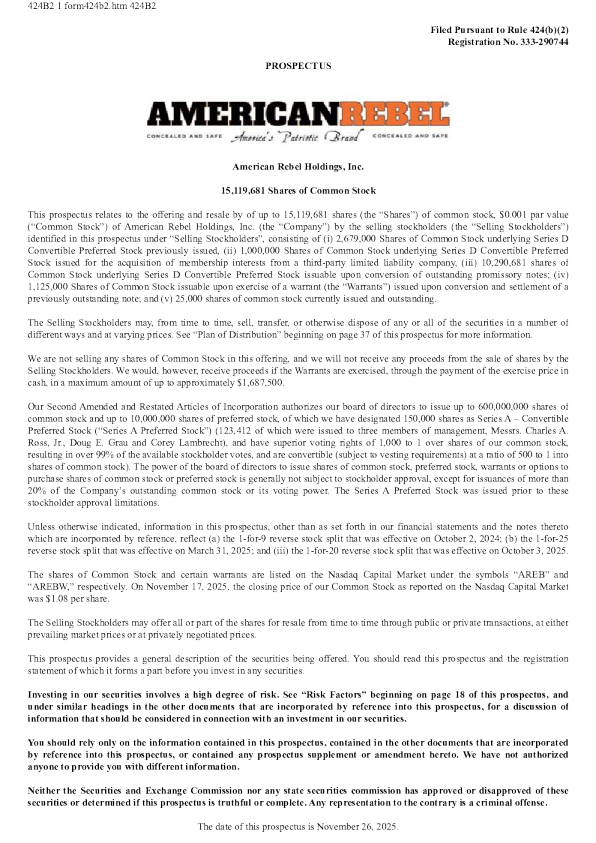 美国叛乱控股有限公司美股招股说明书(2025-12-02版)