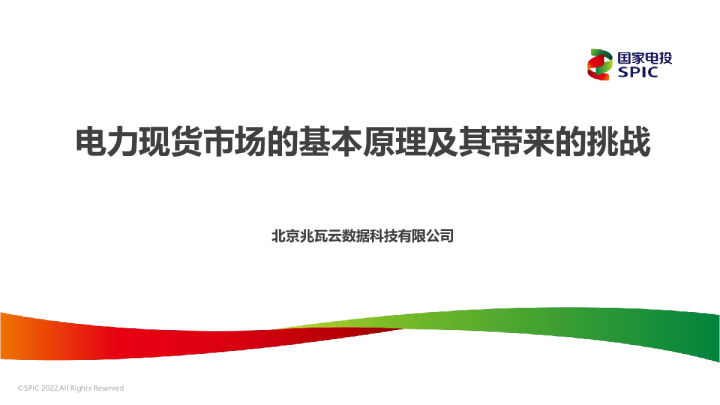 电力现货市场的基本原理及其带来的挑战
