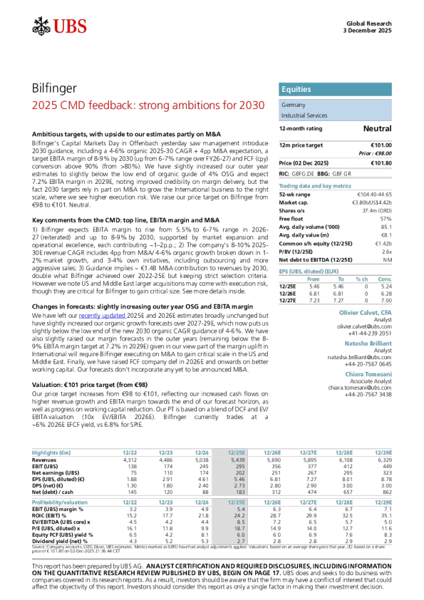 2025年资本市场日反馈：2030年宏伟目标