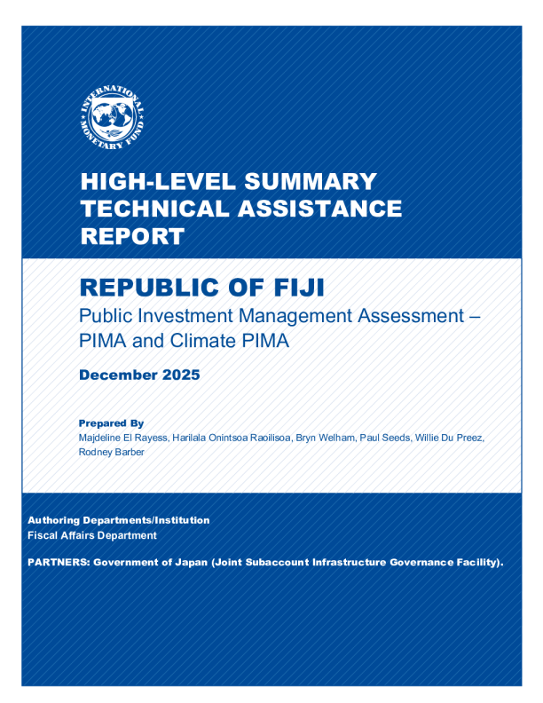 斐济共和国：公共投资管理评估——PIMA和气候PIMA