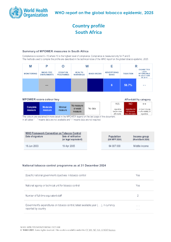 烟草2025南非国家概况
