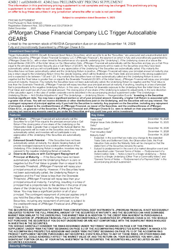 摩根大通美股招股说明书(2025-12-05版)