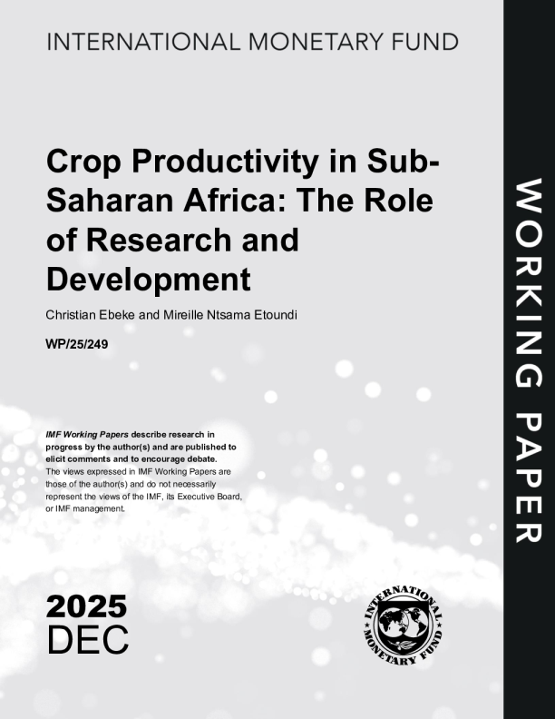 撒哈拉以南非洲的作物生产力：研究与开发的作用