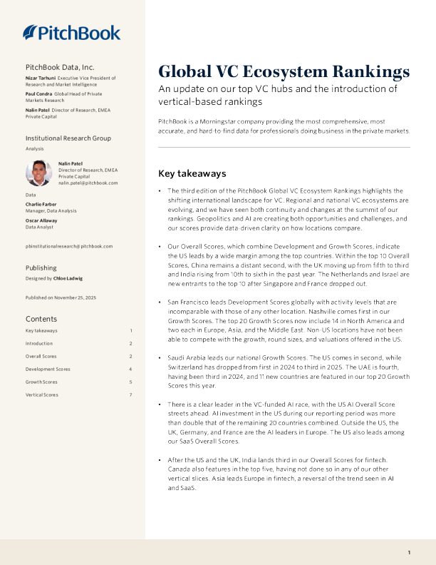 全球风险投资生态系统排名(英)2025