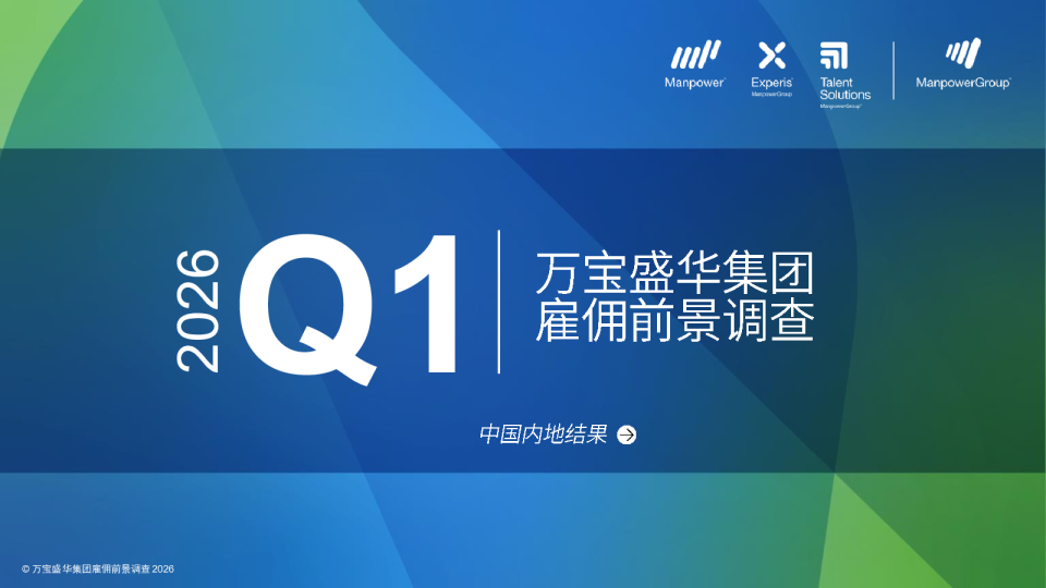 万宝盛华集团雇佣前景调查2026年第一季度