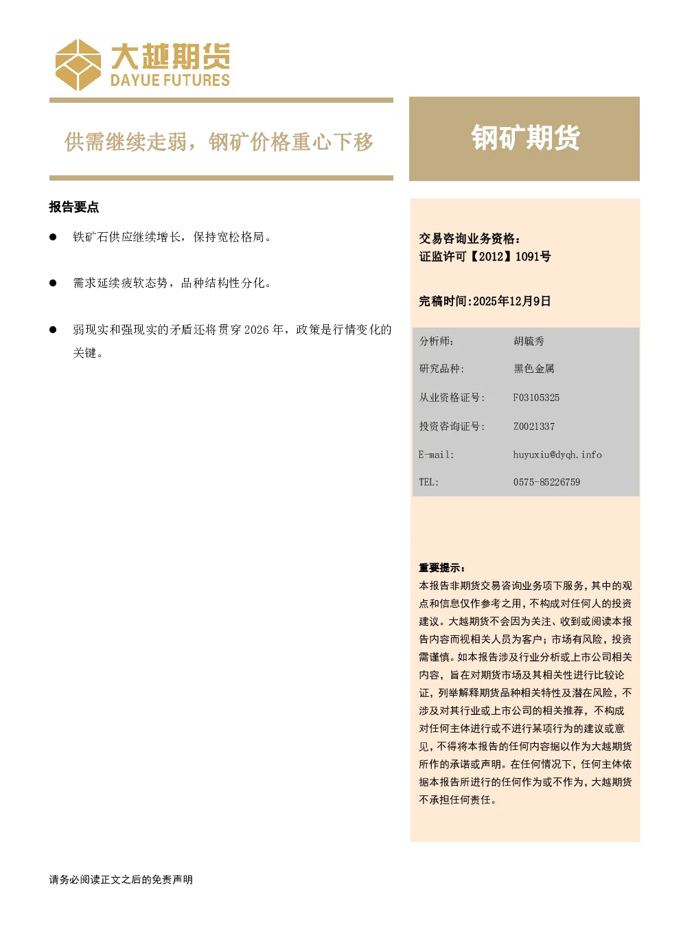 报告封面
