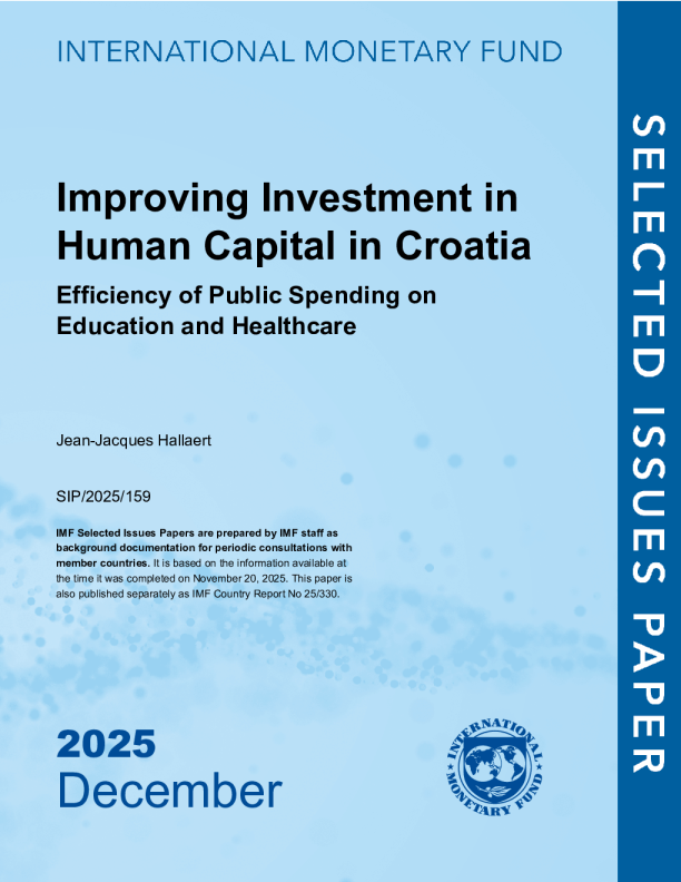 改善克罗地亚人力资本投资：教育和医疗公共支出的效率
