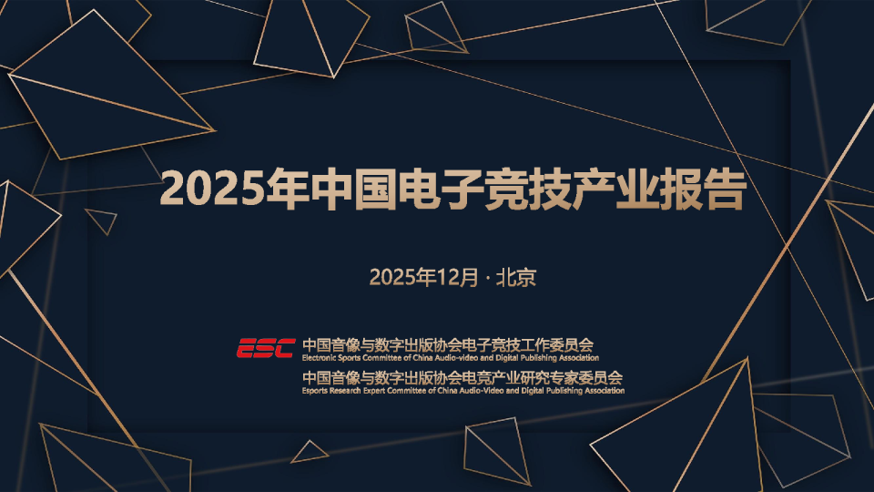 2025年中国电子竞技产业报告